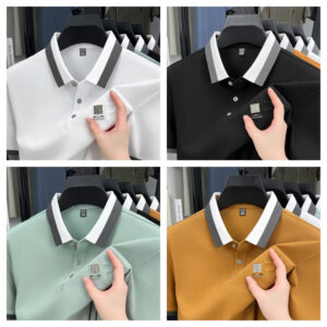 Luxury brand comfortable cotton short sleeved men's polo T-Shirt (Pack of 4)