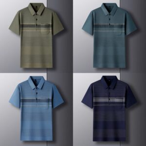 2024 Summer New Men's Short-sleeved Polo T-shirt (Pack of 4)