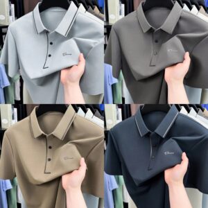 High end luxury brand fashion hot diamond short sleeve Polo T-Shirt