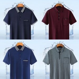 Fashion Business Casual Buttons Polo T-Shirt (Pack of 4)